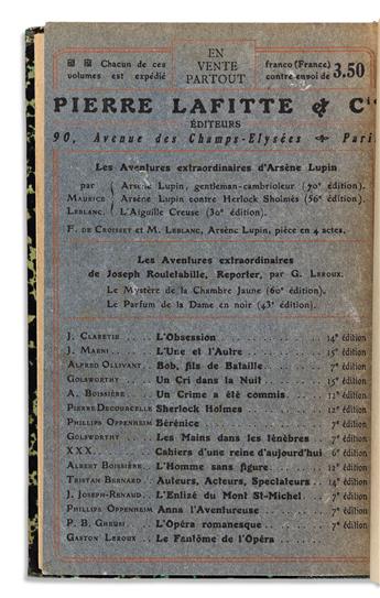 LEROUX, GASTON. Le Fantôme de lOpéra.